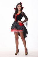 Cossky Costumes Halloween Vampire Sexy Womens Gown Robe Cloak Adult Suit Dress Cosplay Costume Suit Dress
