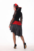 Cossky Costumes Halloween Vampire Sexy Womens Gown Robe Cloak Adult Suit Dress Cosplay Costume Suit Dress