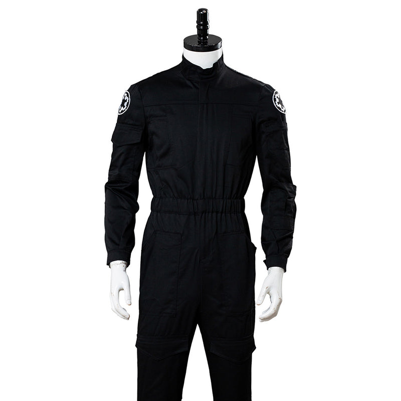 Cossky Costumes Imperial Tie Fighter Pilot Black flightsuit uniform jumpsuit Cosplay Costume