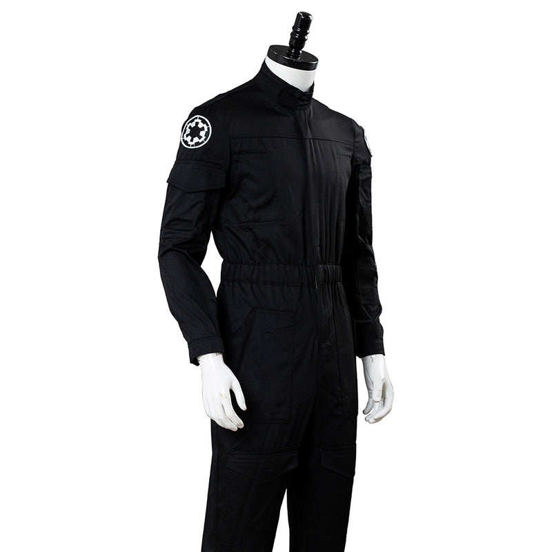 Cossky Costumes Imperial Tie Fighter Pilot Black flightsuit uniform jumpsuit Cosplay Costume