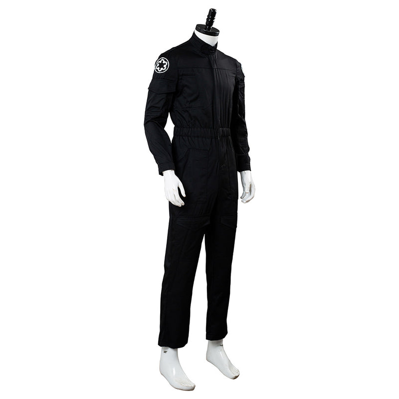 Cossky Costumes Imperial Tie Fighter Pilot Black flightsuit uniform jumpsuit Cosplay Costume