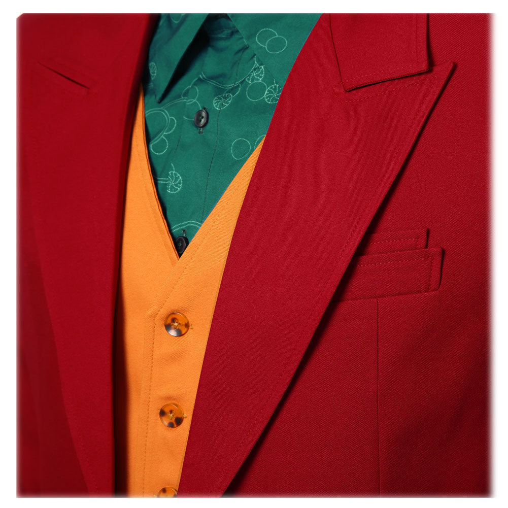 Film Joker Cosplay Costume Phoenix Men Uniform Shirt Yellow Vest