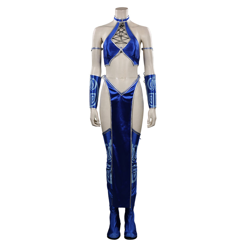 Cossky Costumes Mortal Kombat Kitana Costume Accessories Outfit Halloween Carnival Suit Cosplay Costume