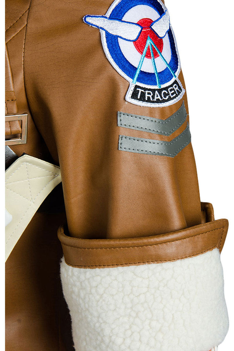 Cossky Costumes Overwatch OW Tracer Lena Oxton Outfit Battle Suit Cosplay Costume