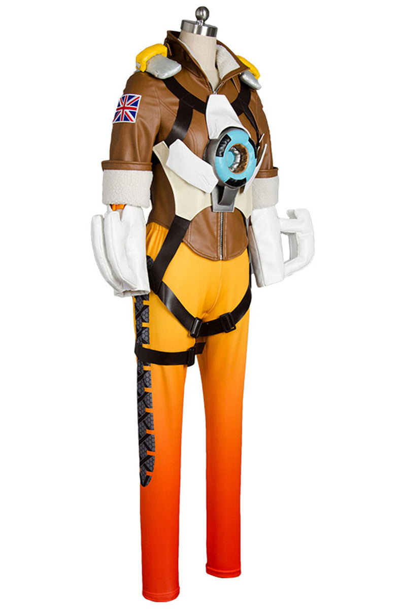 Cossky Costumes Overwatch OW Tracer Lena Oxton Outfit Battle Suit Cosplay Costume