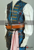 Cossky Costumes Pirates Blue Vest Cosplay Costume Halloween Suit