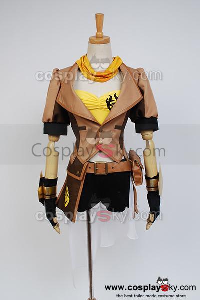 Cossky Costumes RWBY Rooster Teeth Yellow Trailer Yang Xiao Long Cosplay Costume