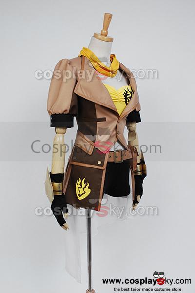 Cossky Costumes RWBY Rooster Teeth Yellow Trailer Yang Xiao Long Cosplay Costume