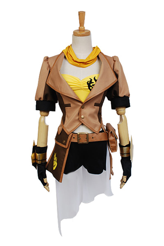 Cossky Costumes RWBY Rooster Teeth Yellow Trailer Yang Xiao Long Cosplay Costume