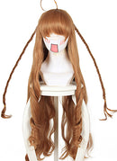Cossky Wigs Kotori Kanbe Long Brown Cosplay Wigs