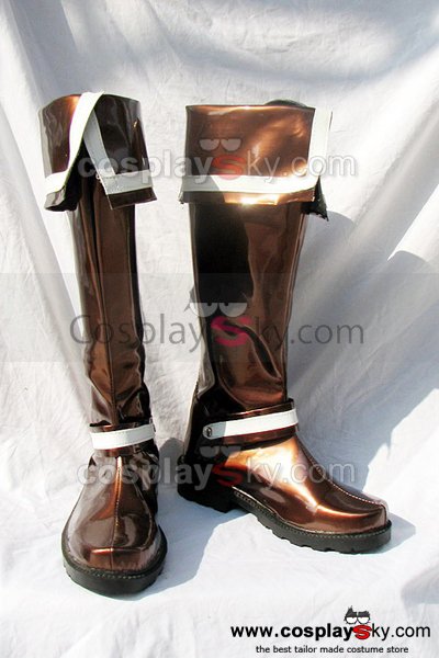 D.Gray man Lavi Cosplay Boots Brown Shoes