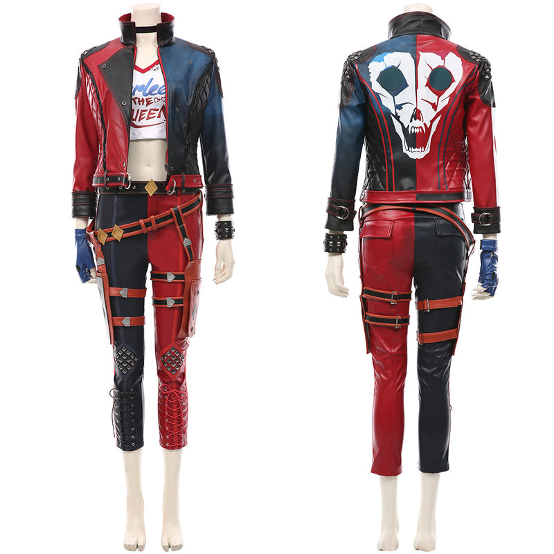 Suicide Squad: Kill the Justice League-Harleen Quinzel T-shirt Pants Outfits Halloween Carnival Suit Cosplay Costume