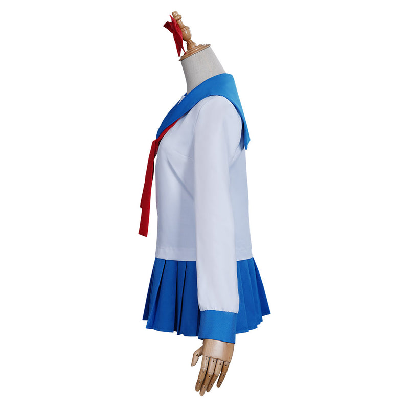 Poputepipikku Pop Team Epic Popuko Pipimi Blue Uniform Skirt Outfits Halloween Carnival Suit Cosplay Costume