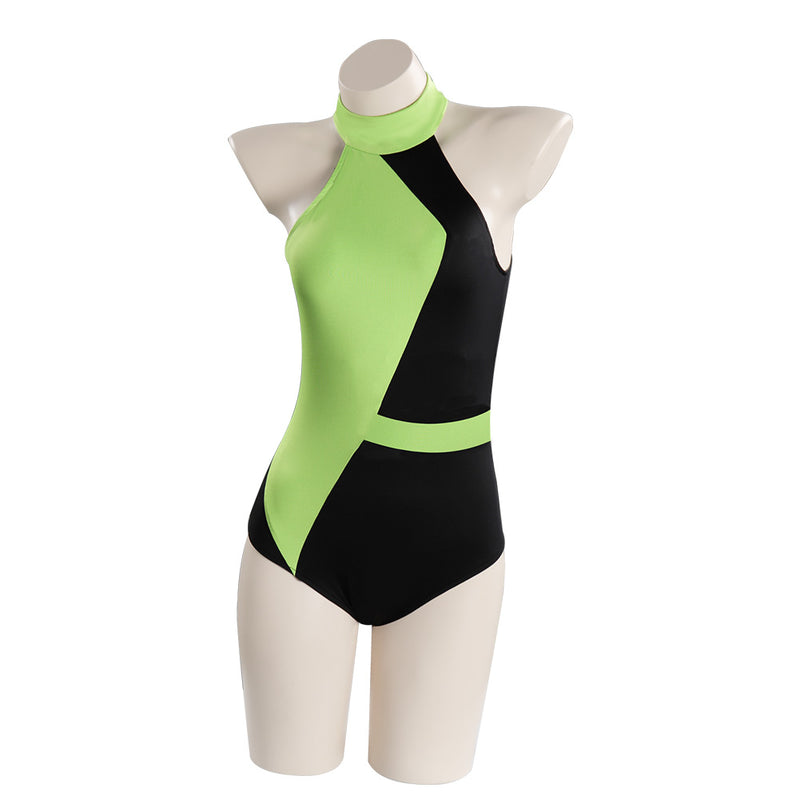 Kim Possible Shego Adult Swimwear Outfits Halloween Carnival Suit Cosplay Costume