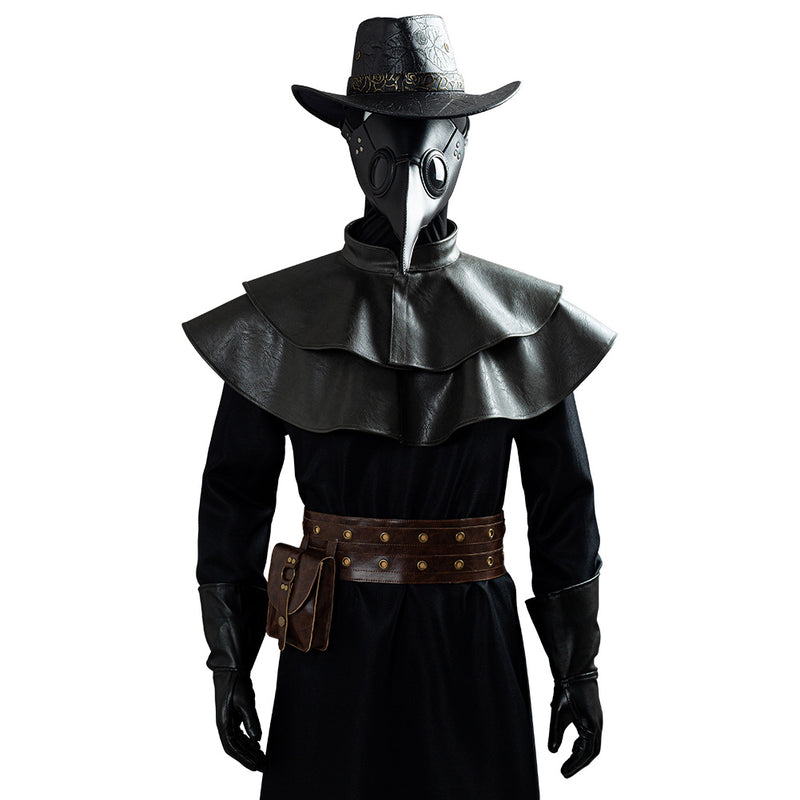 Plague Doctor Steampunk Bird Mask Cape Holloween Costume Cosplay Costume