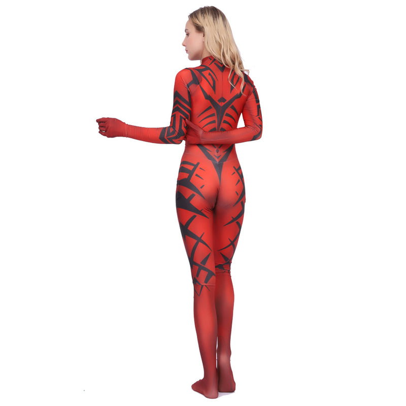 Darth Talon Women Red Jumpsuit Party Carnival Halloween Cosplay Costume