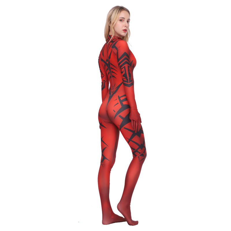 Darth Talon Women Red Jumpsuit Party Carnival Halloween Cosplay Costume