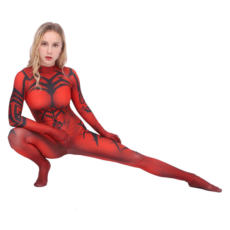 Darth Talon Women Red Jumpsuit Party Carnival Halloween Cosplay Costume