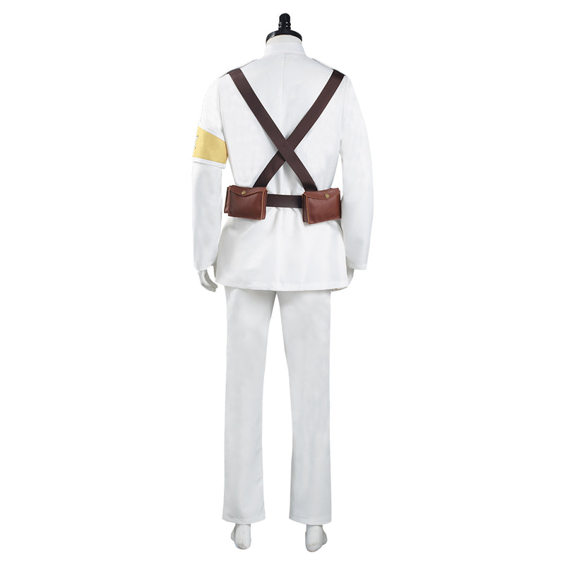 Army White Uniform Outfits Halloween Carnival Suit Cosplay Costume