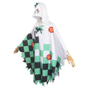 Demon Slayer Kamado Tanjirou Ghost Unisex Green Hooded Cape Roleplay Party Carnival Halloween Cosplay Costume