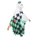 Demon Slayer Kamado Tanjirou Ghost Unisex Green Hooded Cape Roleplay Party Carnival Halloween Cosplay Costume