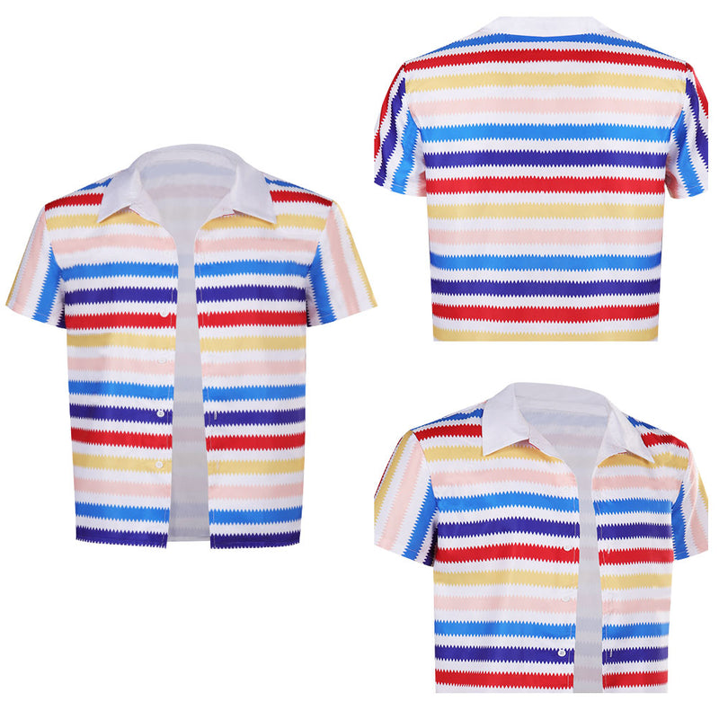 Doll 1964 Ken Kids Rainbow Striped T-shirts Outfits  Party Carnival Halloween Cosplay Costume