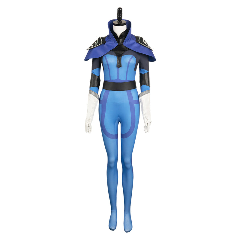 Dota 2 Game Luna Women Blue Jumpsuit Party Carnival Halloween Cosplay Costume