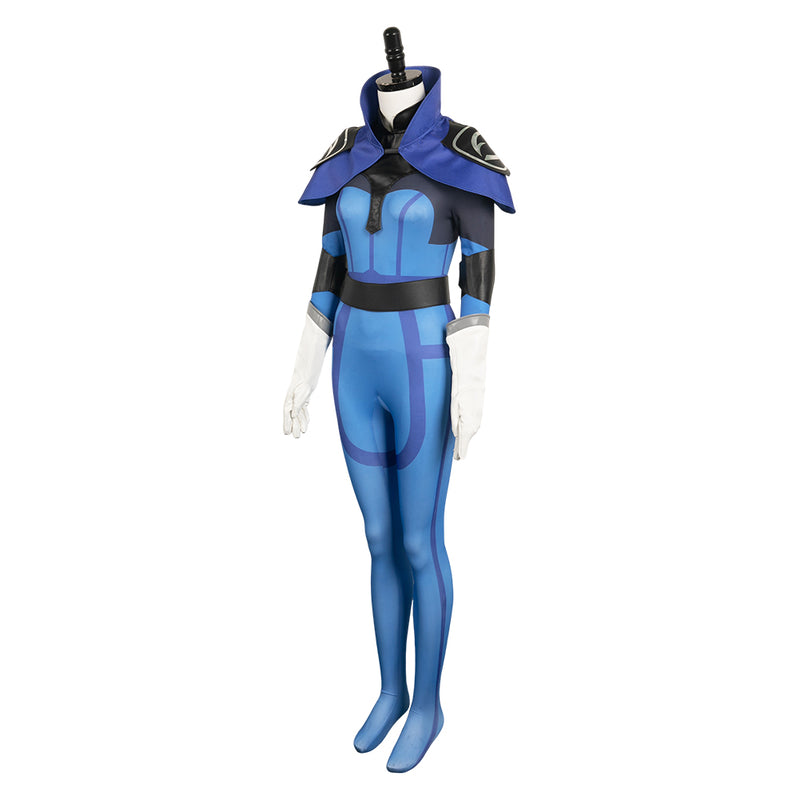 Dota 2 Game Luna Women Blue Jumpsuit Party Carnival Halloween Cosplay Costume