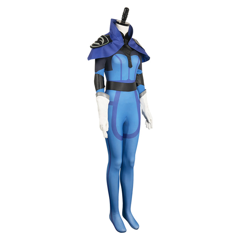 Dota 2 Game Luna Women Blue Jumpsuit Party Carnival Halloween Cosplay Costume