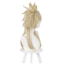 FF7 Final Fantasy VII Cloud Strife Two Braids Hair Short Golden Braided Synthetic Hair Cosplay Wig