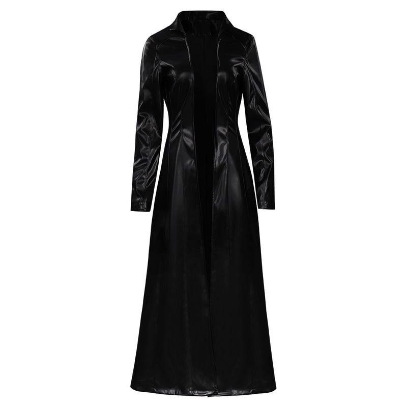 The Matrix Resurrections Trinity Coat Dress Outfits Halloween Carnival