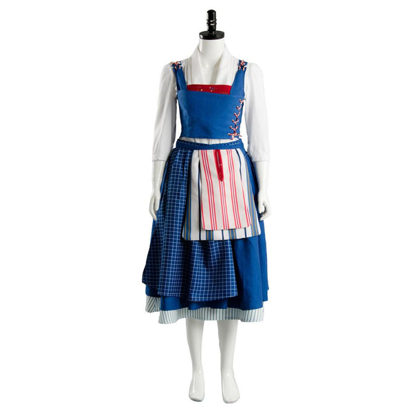 Belle Emma Watson Maid Dress Cosplay Costume