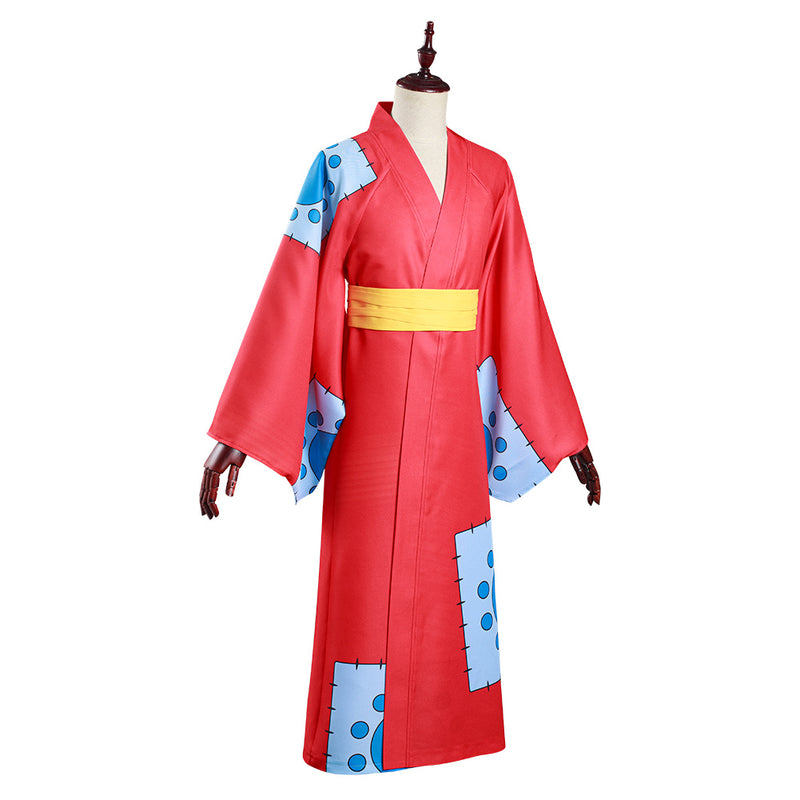 One Piece Luffy Costume - Red Kimono Luffy Cosplay