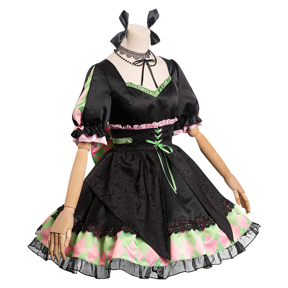 Kanroji Mitsuri Gothic Lolita Dress Outfits Cosplay Costume Halloween