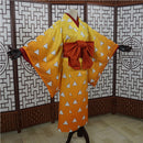 Agatsuma Zenitsu Women Kimono Outfits Halloween Carnival Costume Cosplay Costume