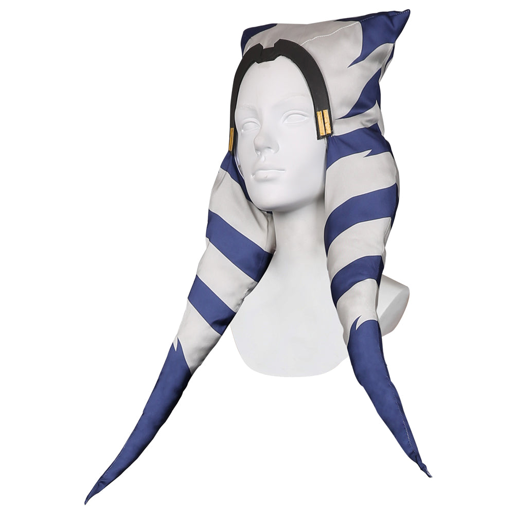 Unisex Blue Star Wars Ahsoka Scarf & Cuffed Knit Hat with Pom Set