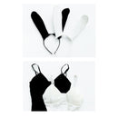 Black Velvet Rabbit Bunny Girls  Uniform Jumpsuit Outfits Halloween Carnival Suit Cosplay Costume