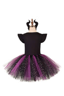 Kids Girls Witch Cosplay Costume Outfits Halloween Carnival Party Disguise Suit