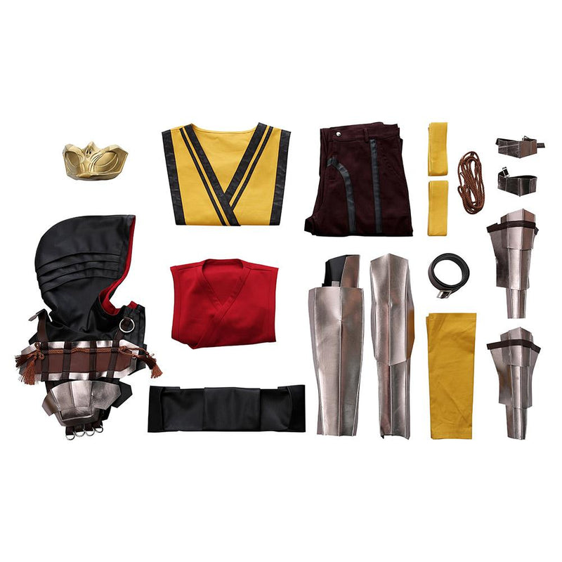 Mortal Kombat 11 Scorpion Outfit Halloween Carnival Suit Cosplay Costume