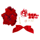 FF VII Remake Aerith Aeris Gainsborough Red Party Dress Halloween Cosplay Costume