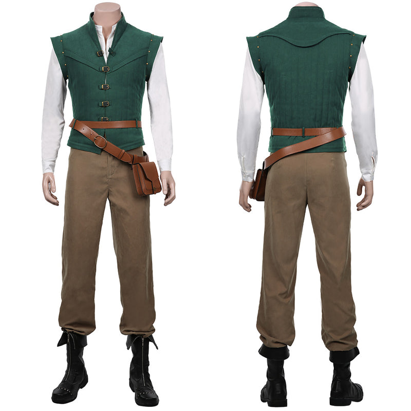 Flynn Rider Prince Vest Shirt Outfits Halloween Carnival Suit Cosplay Costume