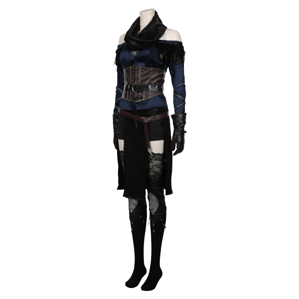 The Witcher 3: Wild Hunt Yennefer Top Skirt Outfits Halloween Carnival