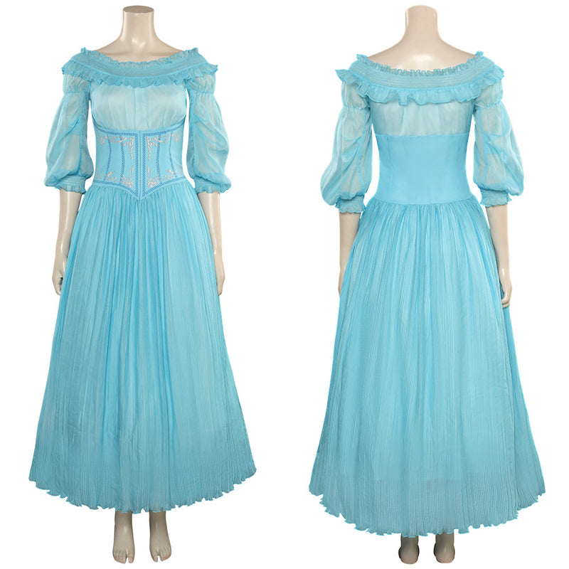 ariel in blue dress costume Ariel Blue Dress Outfits Halloween Carnival Party Cosplay Costume