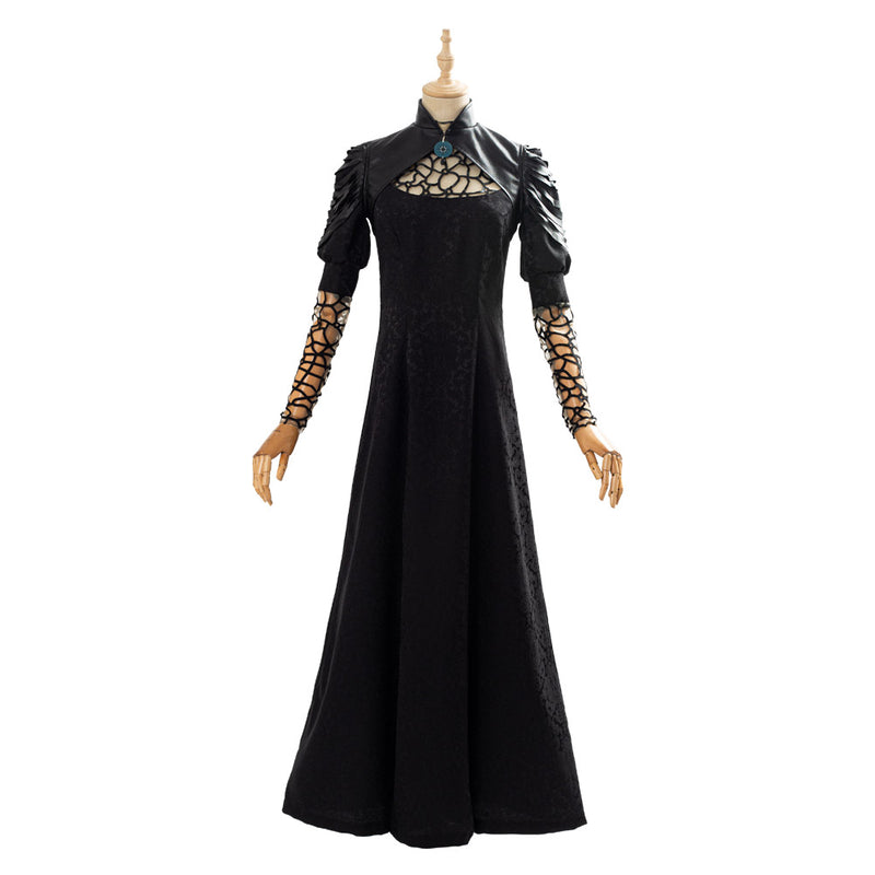 The Witcher Yennefer Party Black Long Dress Cosplay Costume
