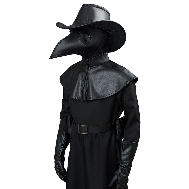 Plague Doctor Halloween Carnival Suit Outfit for Kids Children Cosplay Costume