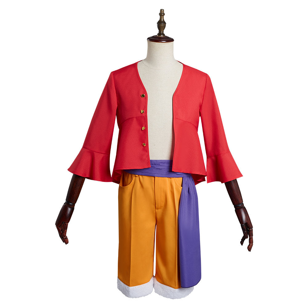 One Piece Monkey D Luffy New World Costume Outfits for Halloween & Cosplay  Party