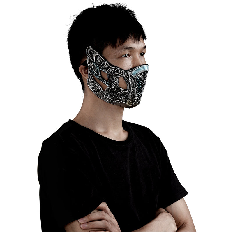 Mortal Kombat Sub-Zero Mask Masquerade Halloween Party Costume Props Cosplay Latex Masks Helmet