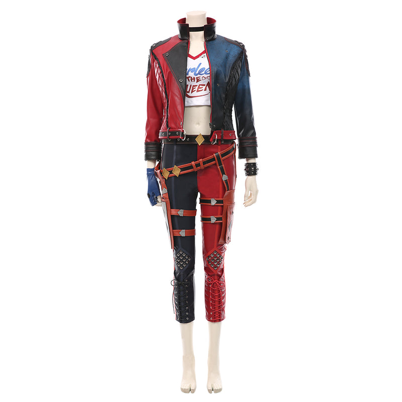 Suicide Squad: Kill the Justice League-Harleen Quinzel T-shirt Pants Outfits Halloween Carnival Suit Cosplay Costume