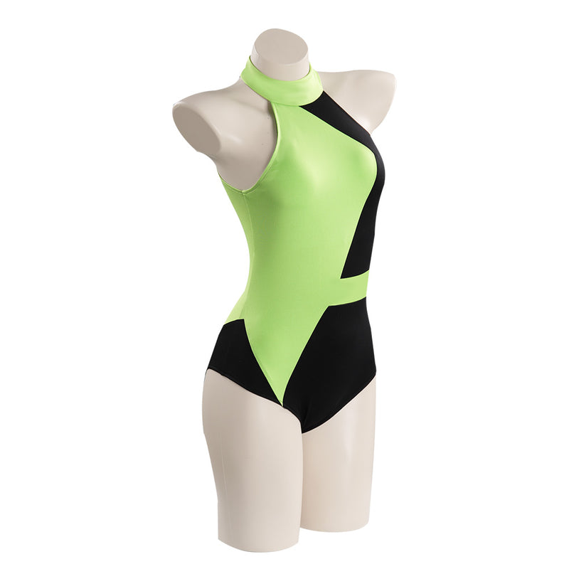 Kim Possible Shego Adult Swimwear Outfits Halloween Carnival Suit Cosplay Costume