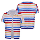 Barbie 1964 Ken Rainbow Striped Shirt Outfits Halloween Carnival Cosplay Costume